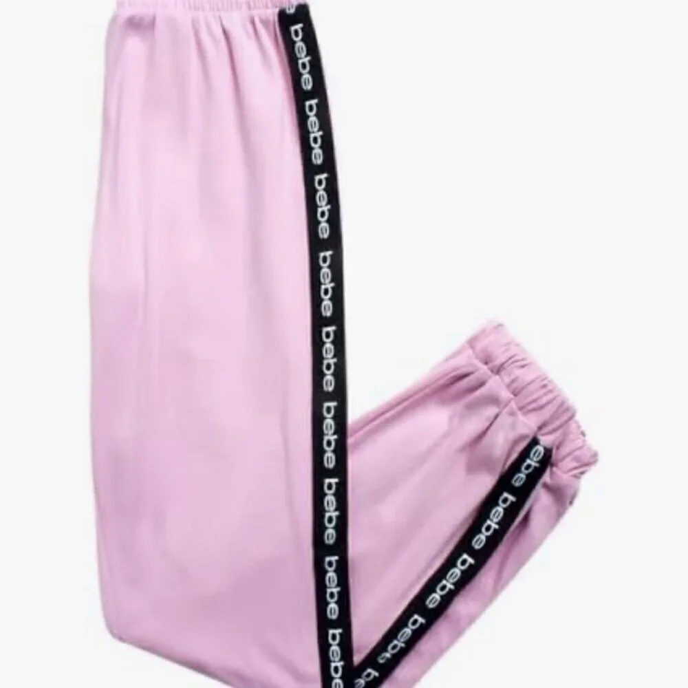 bebe Girls' Jogger Tracksuit 2pc Zip Pullover Sweatshirt Sweatpants 5/6 NWT - Picture 4 of 5